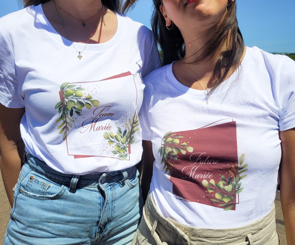 T-shirt personnalisé EVJF "team mariée" & "future mariée"